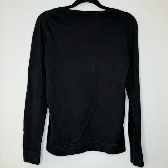 🔥J.Crew Black Sweater with Leopard Heart🔥 - Picture 2 of 6